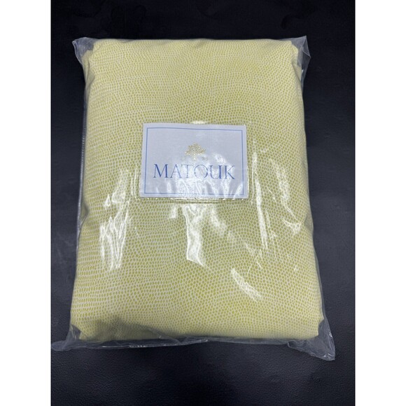 Matouk Full/Queen Jasper Duvet , Made In Italy,  Lemon Yelllow - Picture 1 of 8